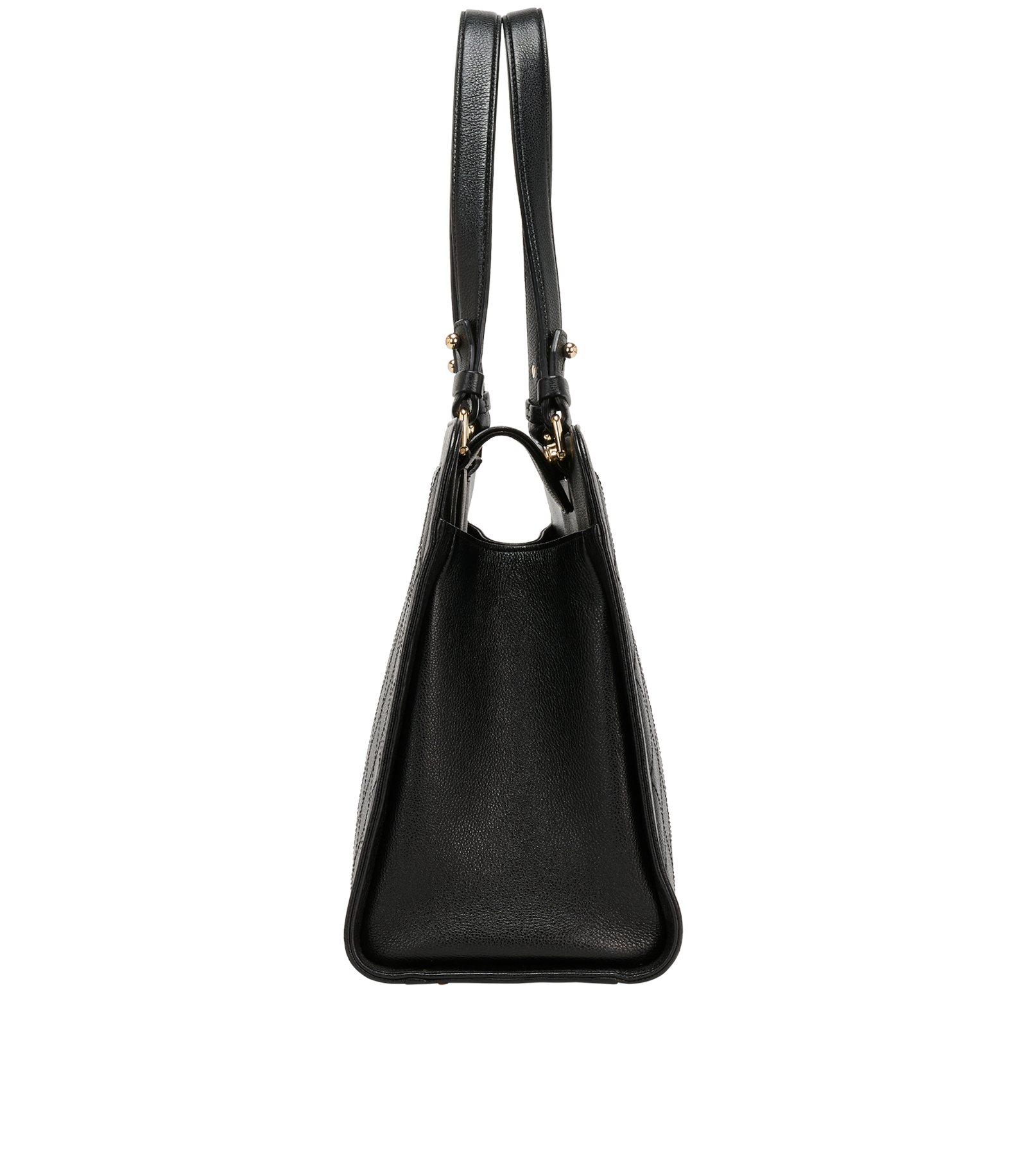 Label Click Tote, &pound;1,800, Handbags, Black, Leather, Side view